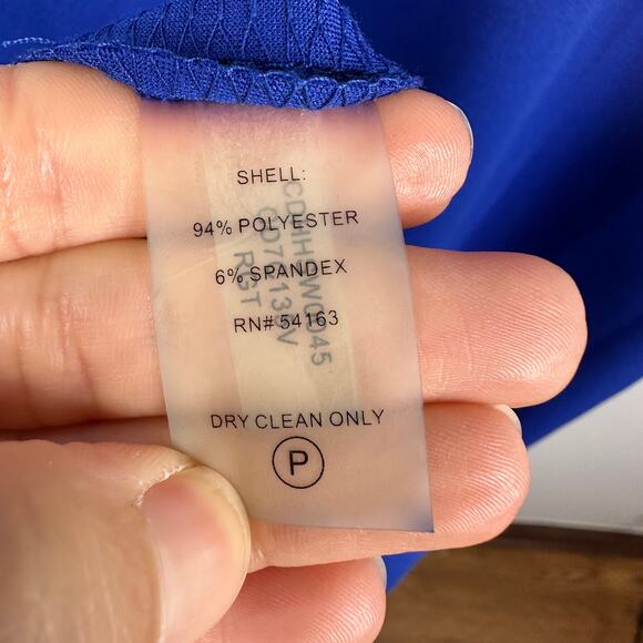 Calvin Klein Royal Blue V-Neck Keyhole Sheath Dress - Picture 5 of 7